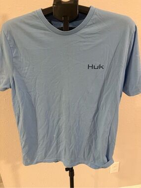 Huk Men's Short Sleeve Performance T-Shirt in Light Blue